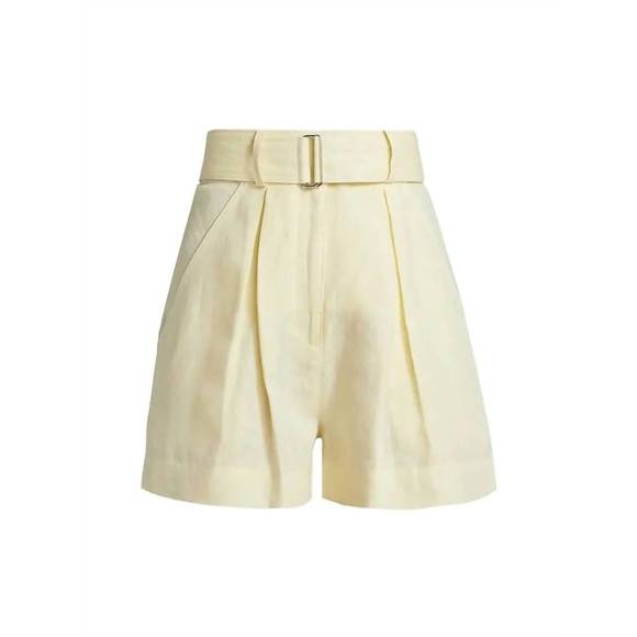 NEW MATTHEW BRUCH pleated short in lemonade - Picture 5 of 5